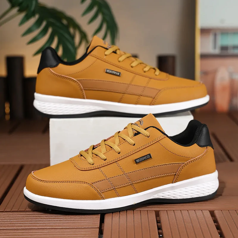Mens Fashion Trainers - Leather PU Men's Shoes Sneakers Trend