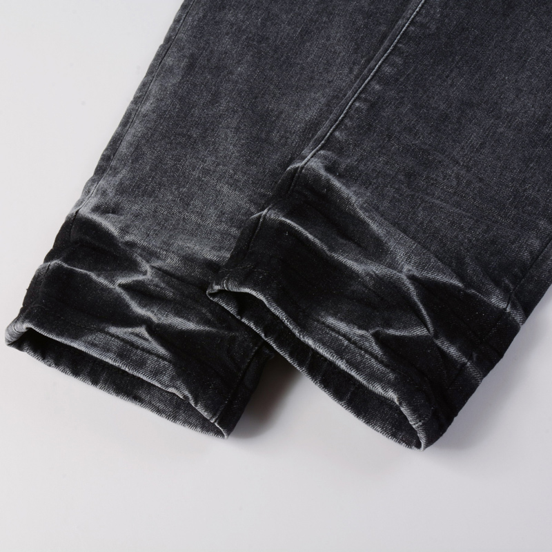 Men'S Fashion Grey Jeans - Y2K Fashion Men's Slim Fit Stretch