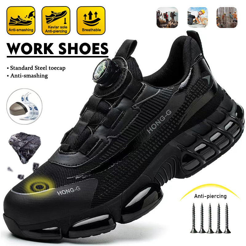 Mens Fashion Trainers - Fashion Rotating Button Mining Boots Architectural