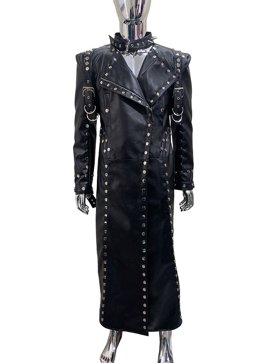 Men'S Fashion X - Mauroicardi Autumn Cool Long Black Faux