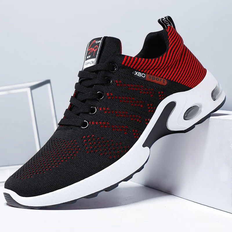 Mens Fashion Trainers - Men's Trendy Breathable Lace-Up Running Shoes