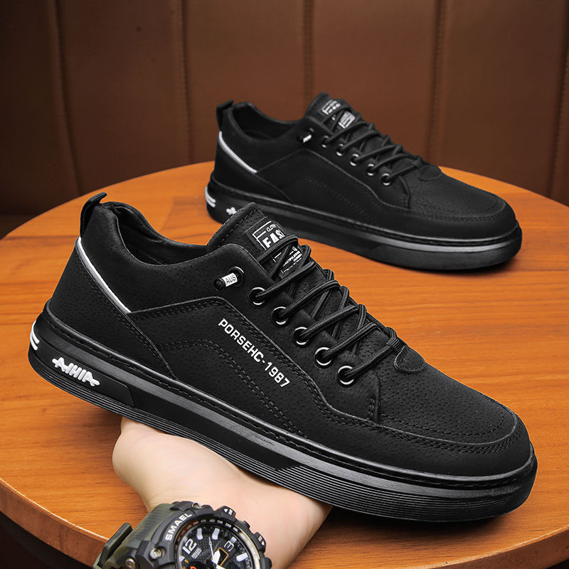 Mens Fashion Trainers - 2026 New Mens Soft Leather White