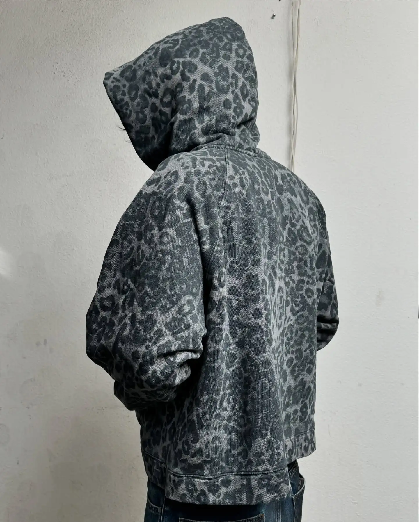 Retro Y2K Leopard Print Zipper - огляд і ціна Mens Fashion Zip Up Hoodies