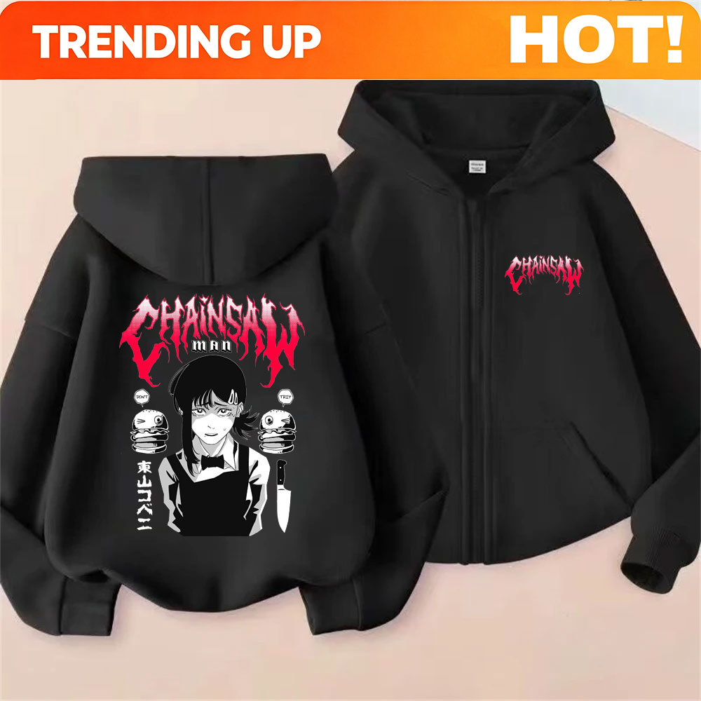Custom Custom Anime Chainsaw M - огляд і ціна Mens Fashion Zip Up Hoodies