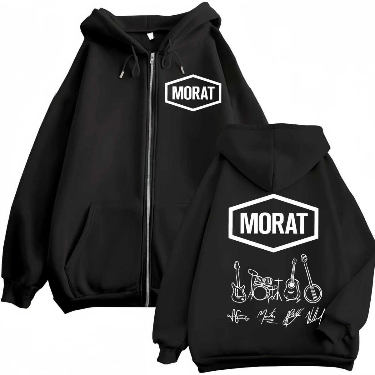 Morat Colombia Band Merch Zipp - огляд і ціна Mens Fashion Zip Up Hoodies