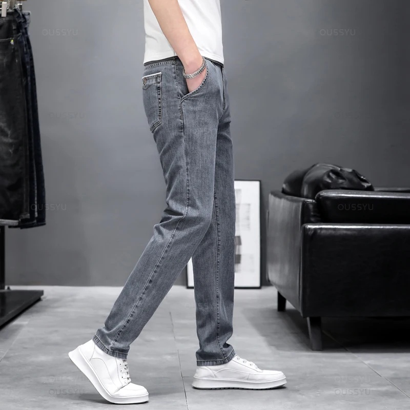 Autumn Stretch Skinny Jeans Me - огляд і ціна Men'S Fashion Grey Jeans