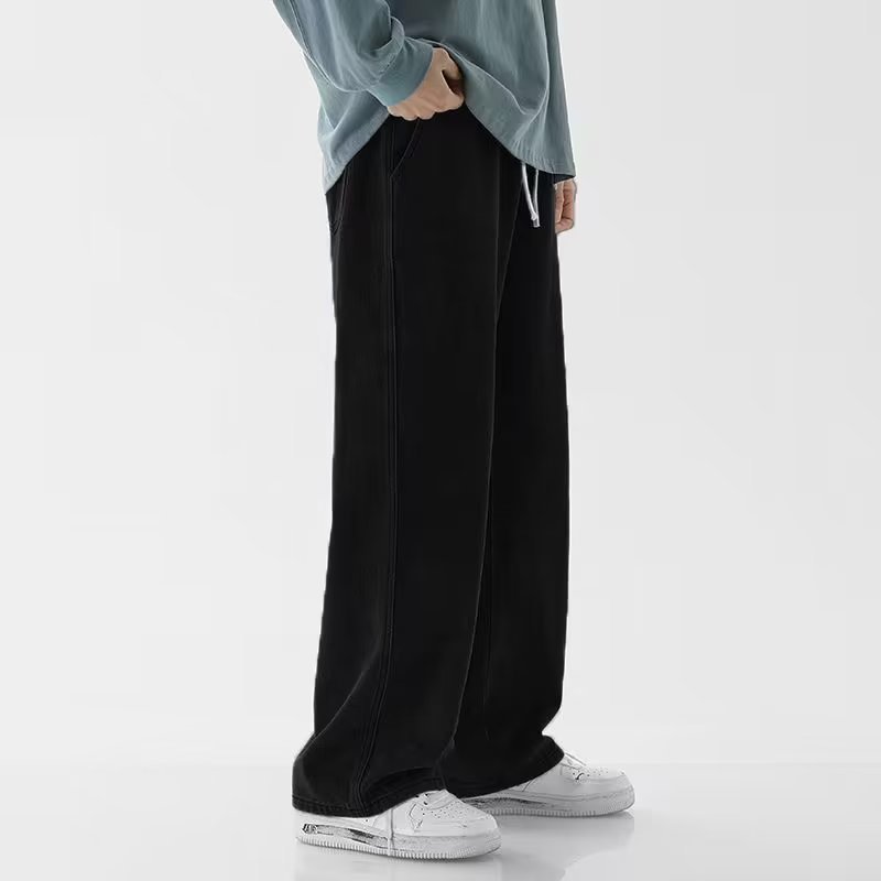 Korean Style Streetwear New Fa - огляд і ціна Men'S Fashion Grey Jeans
