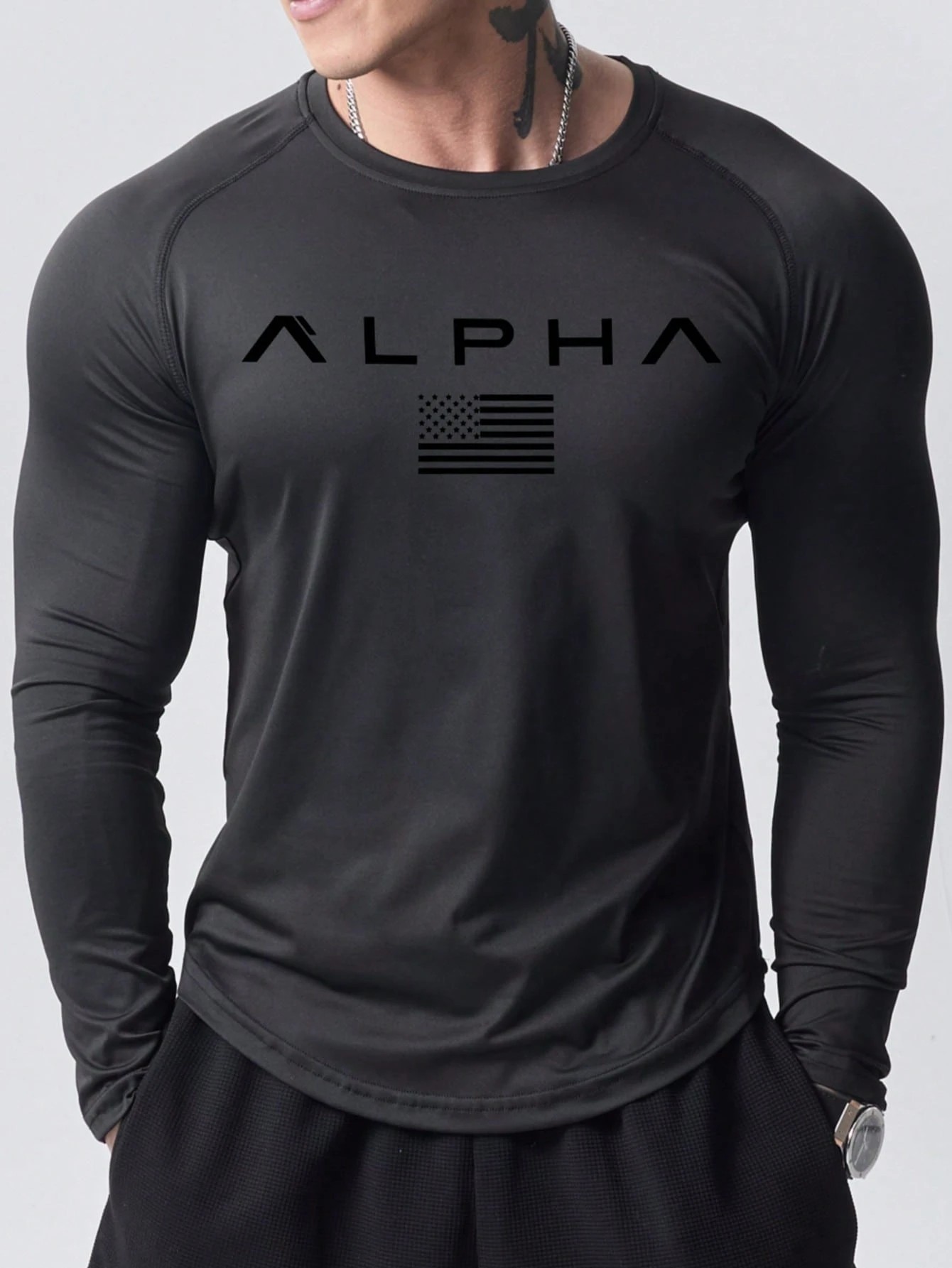 New men's long-sleeved T-shirt - огляд і ціна Mens Fashion Clothes