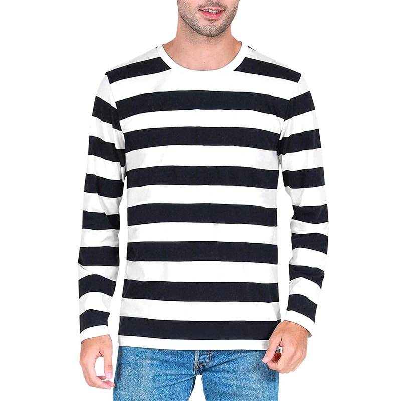 Contrast Stripe 3D Print Men L - огляд і ціна Mens Fashion Clothes