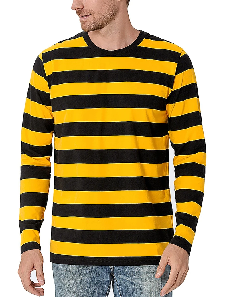 Contrast Stripe 3D Print Men L - огляд і ціна Mens Fashion Clothes