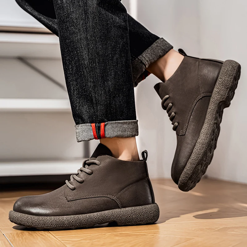 Men Ankle Boots Brown Short Bo - огляд і ціна Men'S Fashion News