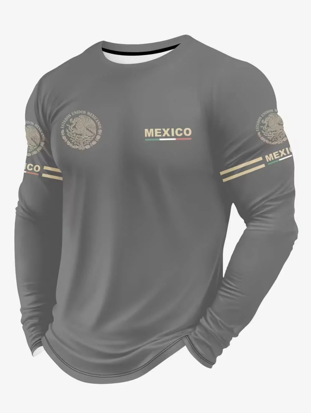 Men's Mexico Eagle Print T‑Shi - огляд і ціна Mens Fashion Clothes