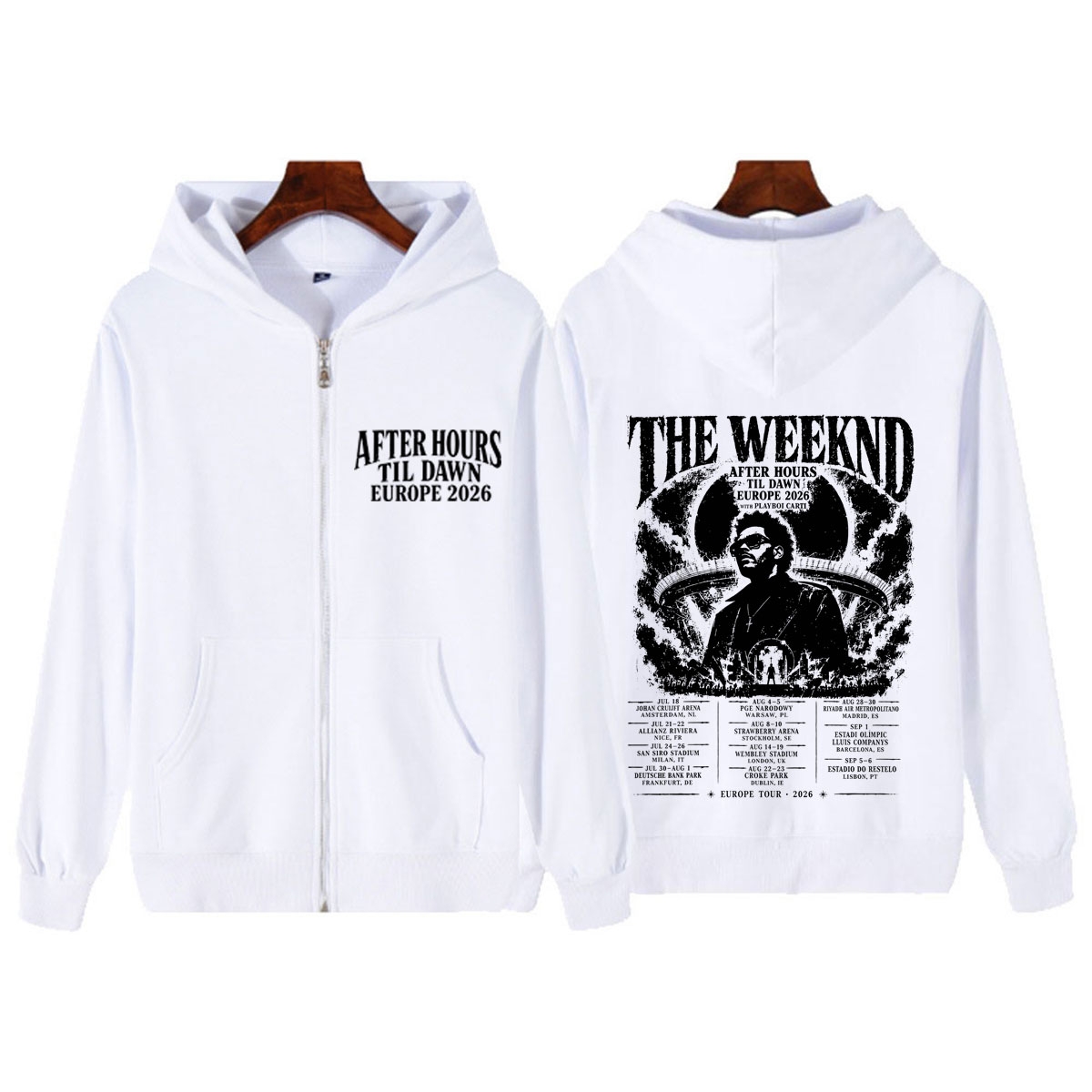 After Hours Til Dawn The Weekn - огляд і ціна Mens Fashion Zip Up Hoodies