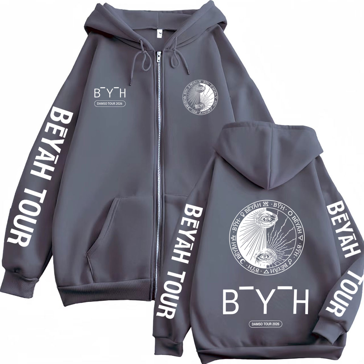 Rapper Damso Beyah Tour 2026 M - огляд і ціна Mens Fashion Zip Up Hoodies