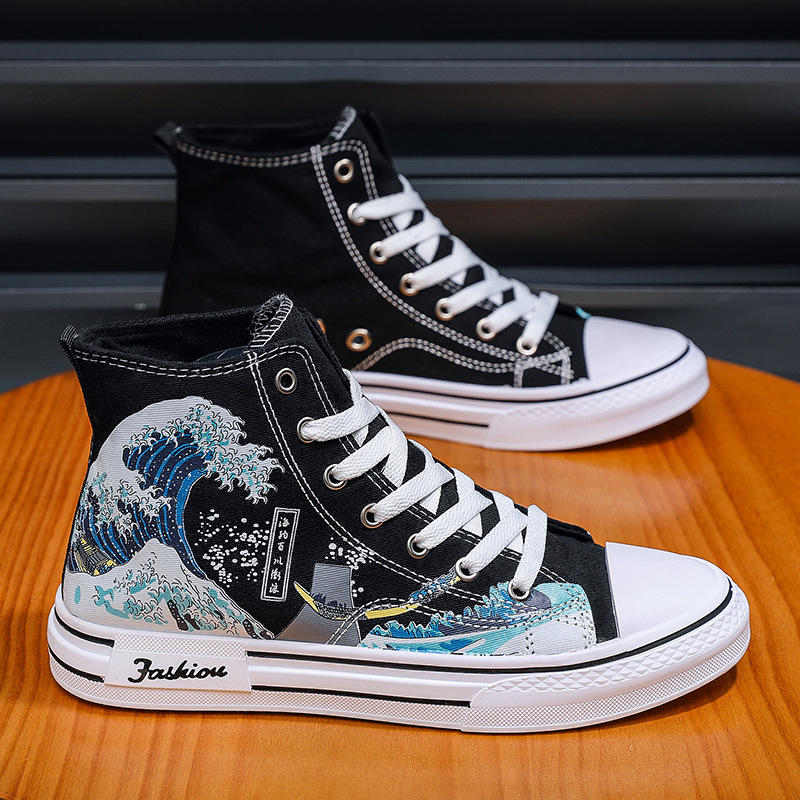 Men Shoes High-Top Canvas Shoe - огляд і ціна Mens Fashion Trainers