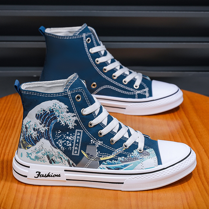Men Shoes High-Top Canvas Shoe - огляд і ціна Mens Fashion Trainers